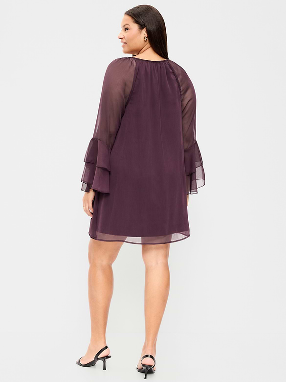 Bell-Sleeve Boho Mini Dress