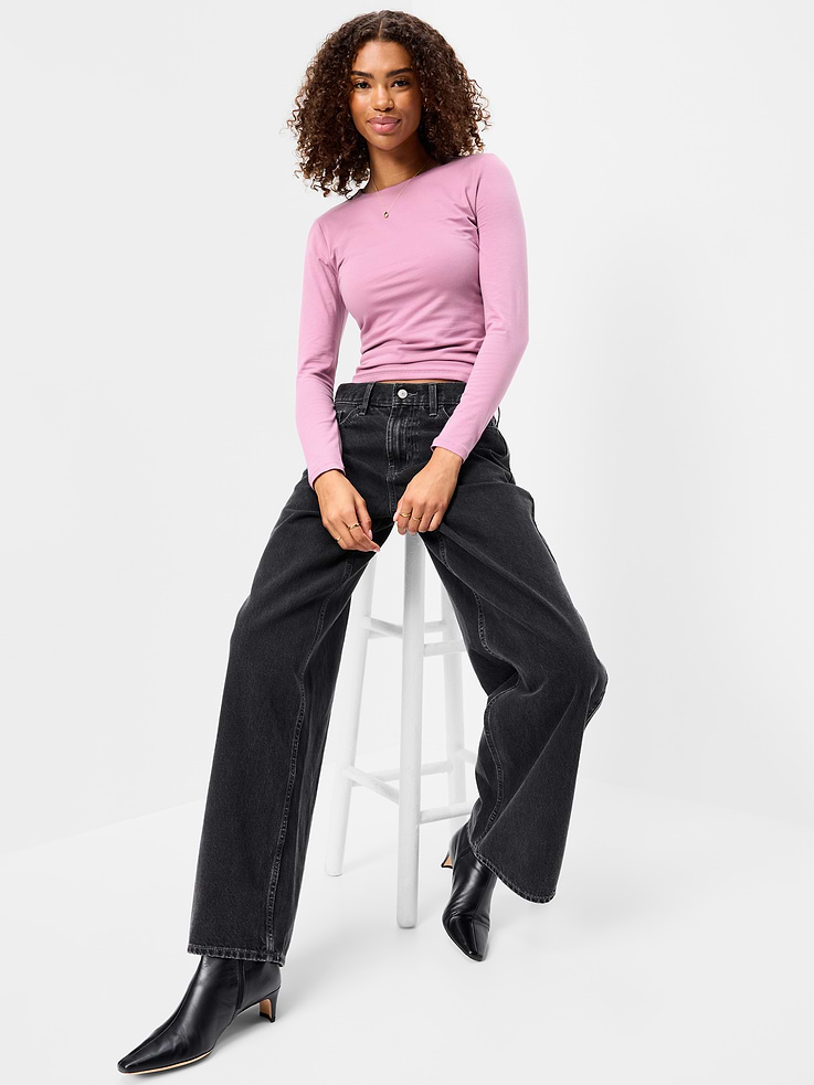 Image number 3 showing, Hug Double-Layer Crew-Neck Long-Sleeve Top