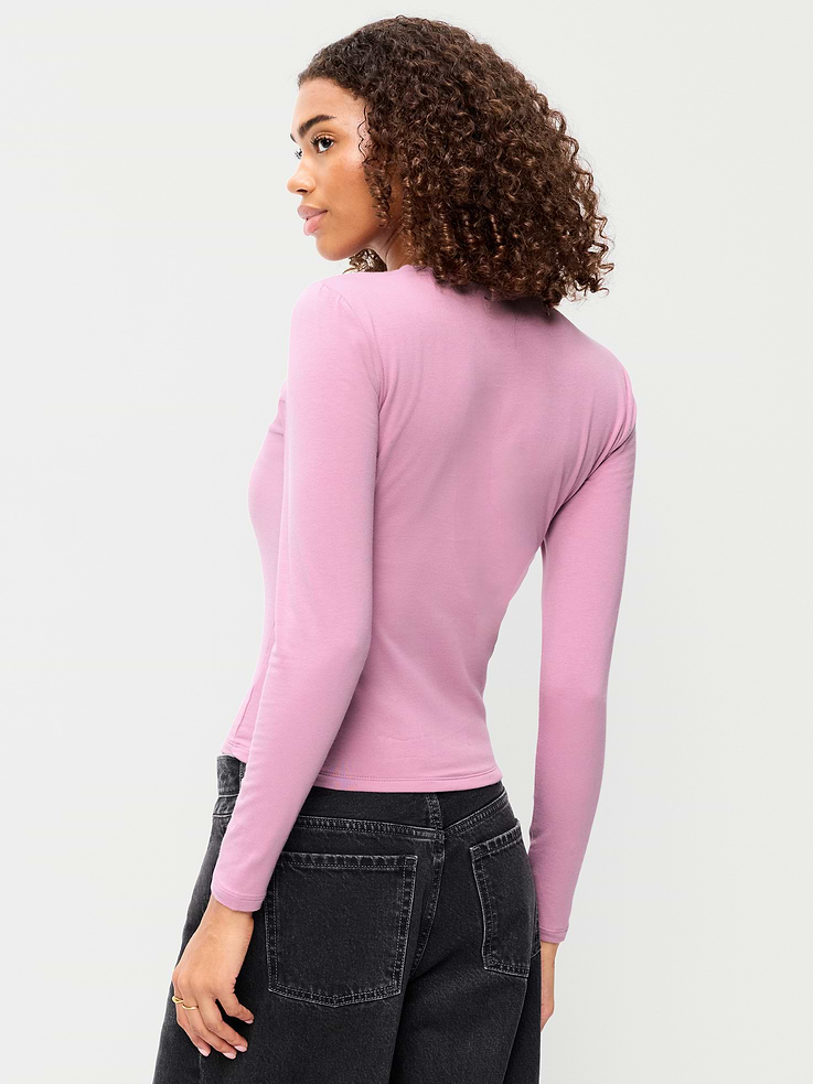 Image number 2 showing, Hug Double-Layer Crew-Neck Long-Sleeve Top