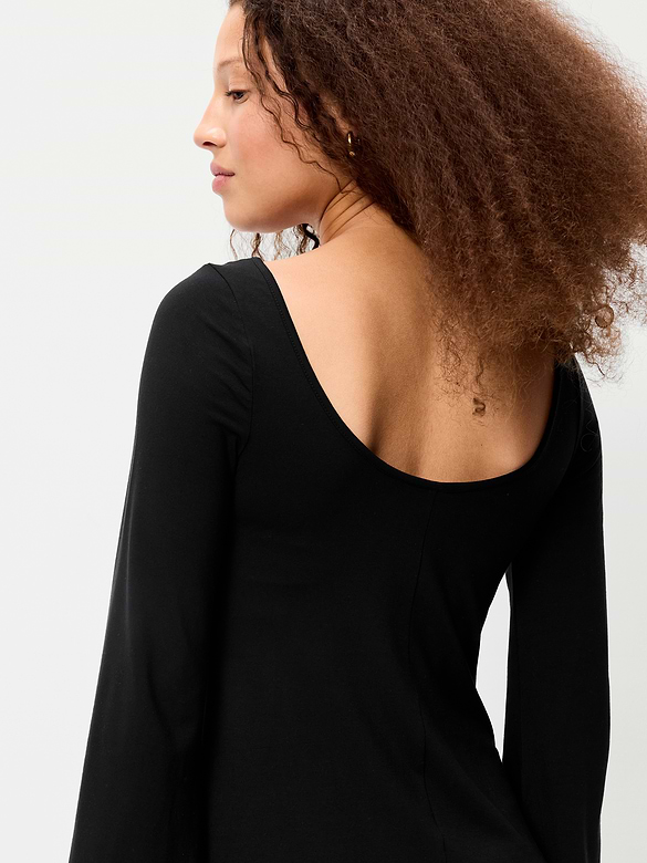 Low-Back Flare Mini Dress