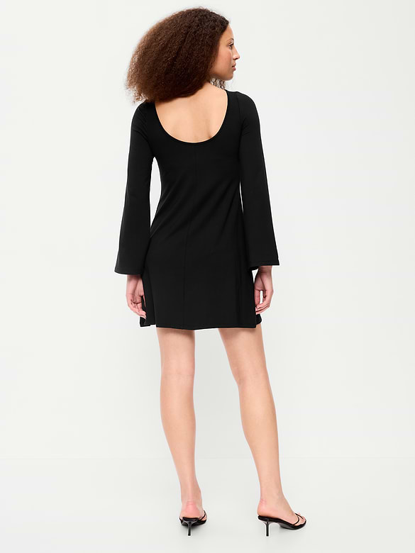Low-Back Flare Mini Dress