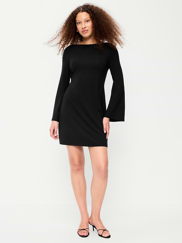 Low-Back Flare Mini Dress