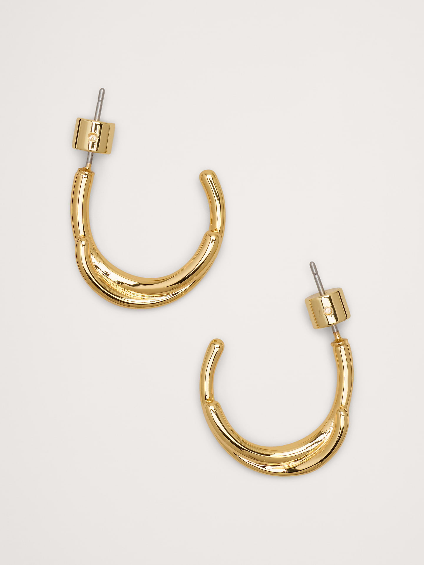 Image number 1 showing, Dashed Twist Hoop Earrings