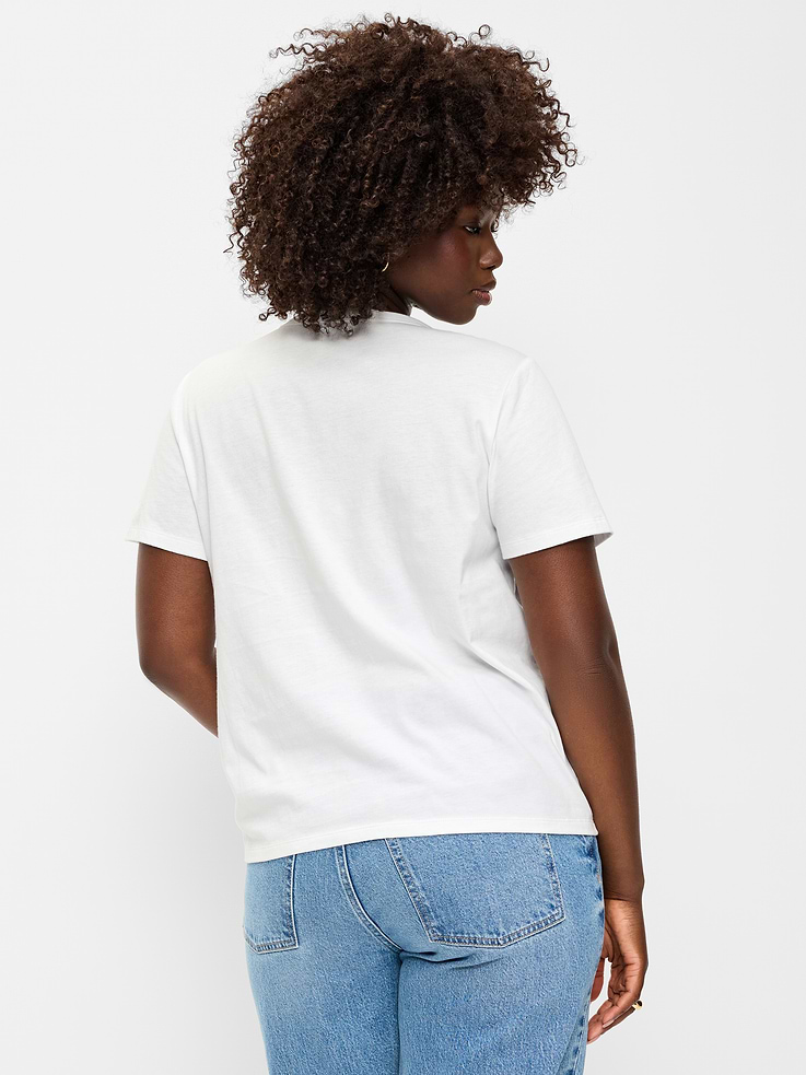 L'image numéro 6 présente T-shirt passe-partout ras du cou à imprimé