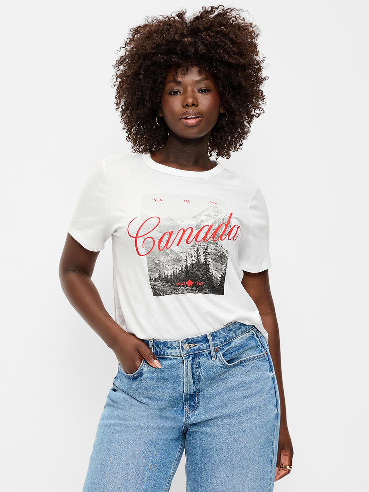 L'image numéro 5 présente T-shirt passe-partout ras du cou à imprimé