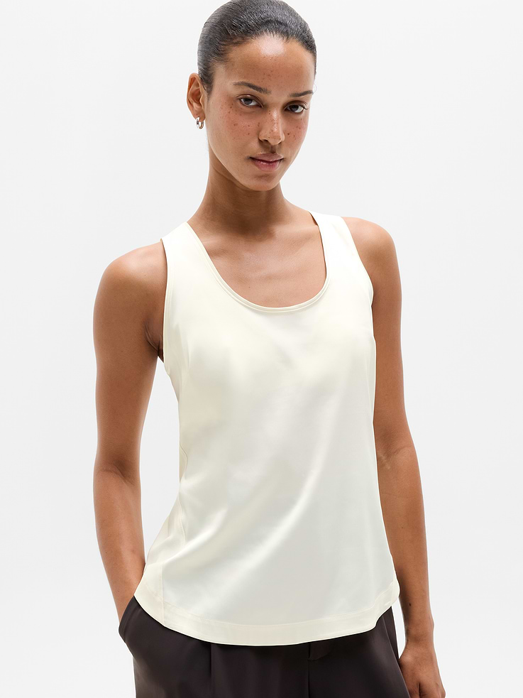 Image number 1 showing, Featherweight Satin Tank