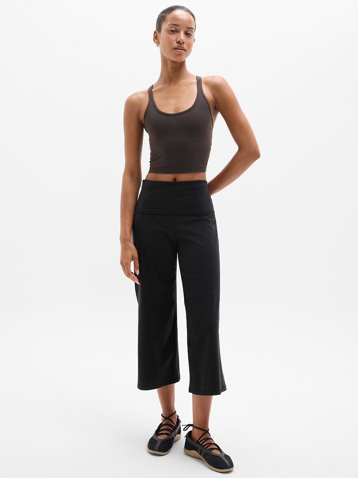 Image number 1 showing, Eternity Rib Crop Wide Leg