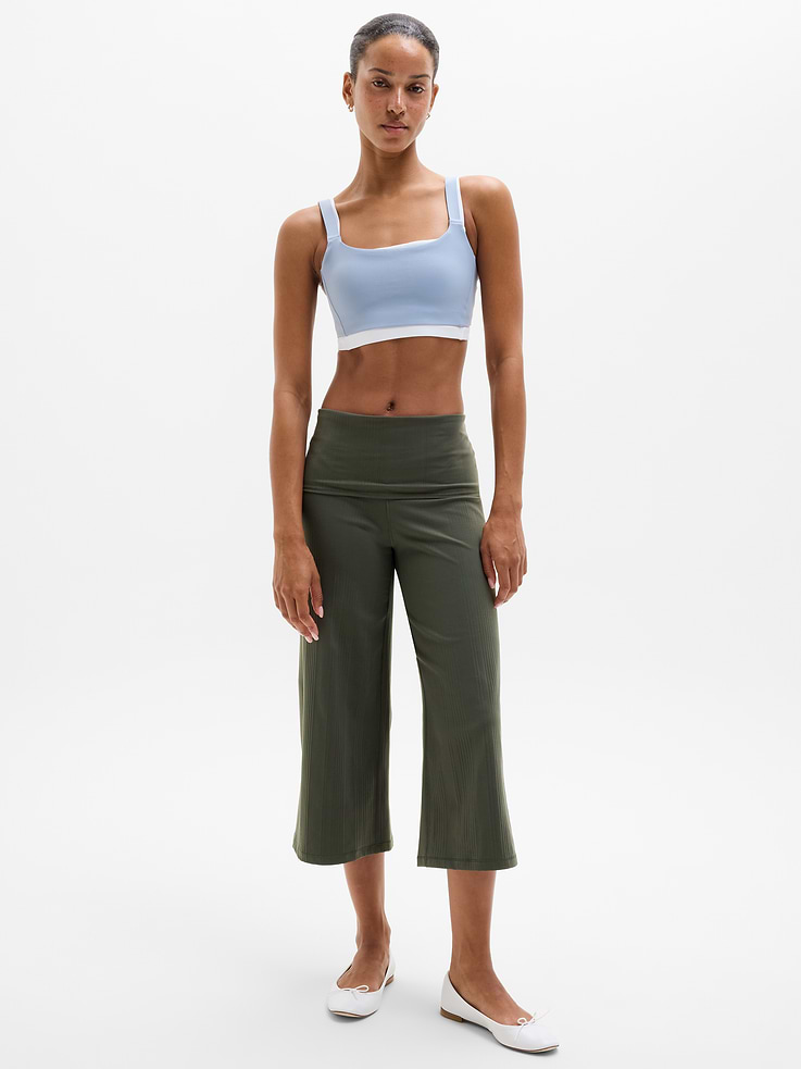 Image number 1 showing, Eternity Rib Crop Wide Leg