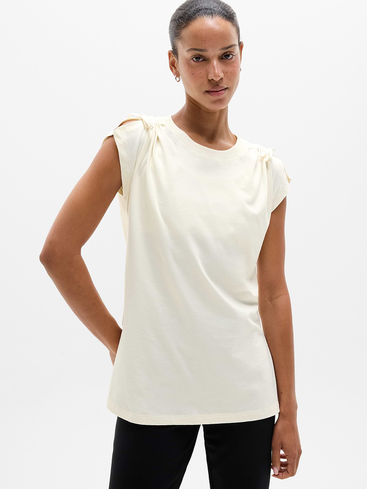 Image number 1 showing, Favorite Cotton Cinched Tee