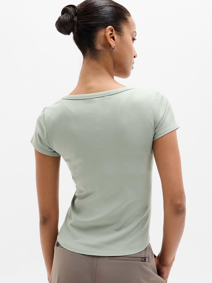 Image number 3 showing, Signature Rib Scoop Tee