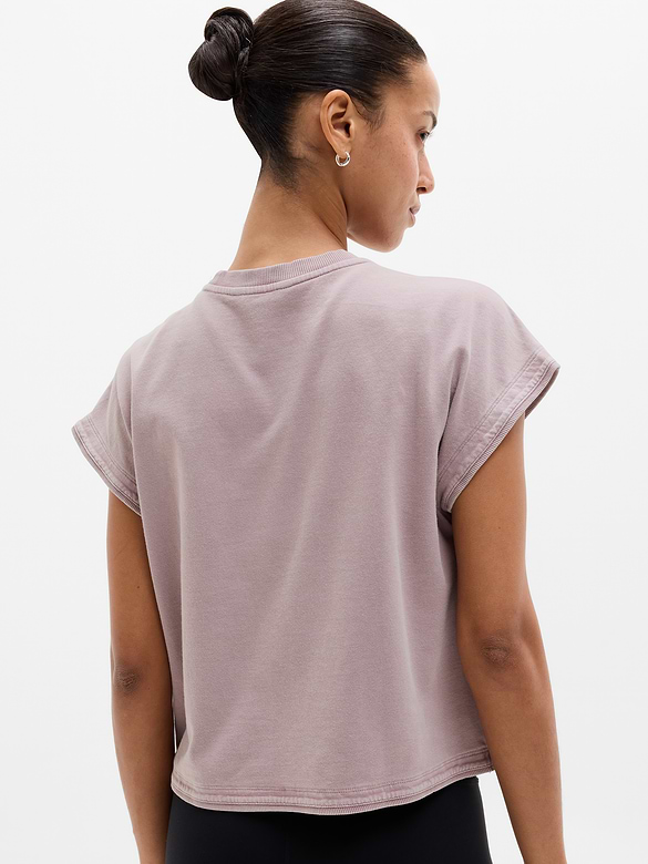 Airy Cotton Terry Snow Wash Sweatshirt Tee