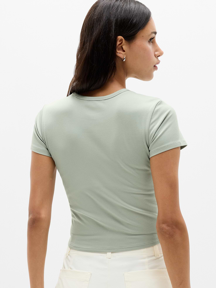 Image number 3 showing, Signature Rib Crop Tee