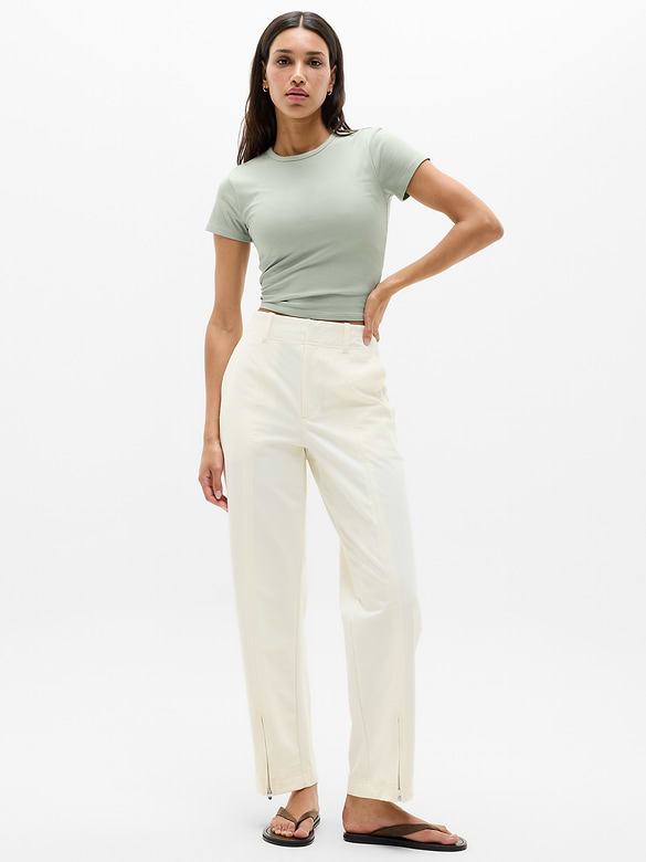 Signature Rib Crop Tee