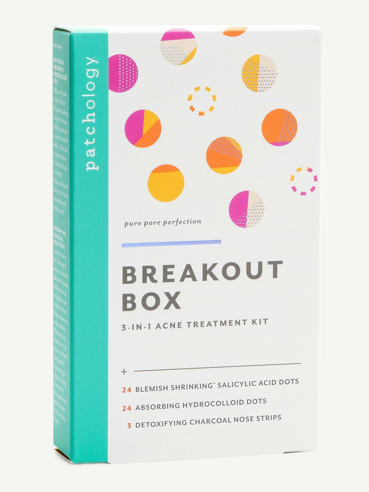 Image 1 of 4, Bye bye, blemishes! Gentle and effective anti-inflammatory ingredients meet customized pore care in this trio of mighty little spot-tamers. Clear up acne, de-clog skin, and start healing your blemishes in a matter of hours. You’re just one box away from total pore clarity. Salicylic acid: anti-acne agent that removes dead skin cells, Tea tree oil: cleans skin-clogging bacteria, Volcanic ash: eliminates surface oil and bacteria, Hydrocolloid: absorbs gunk from the skin, Charcoal: attracts and absorbs dirt and oil, Moroccan lava clay: detoxifies, cleans and clears, Witch hazel: reduces inflammation and redness, Acne Dots & Hydrocolloid Dots: Ensure affected area is clean and dry. Remove one patch from film backing and gently apply over blemish. Leave in place for at least 8 hours or overnight, then remove and discard., Product #1201636