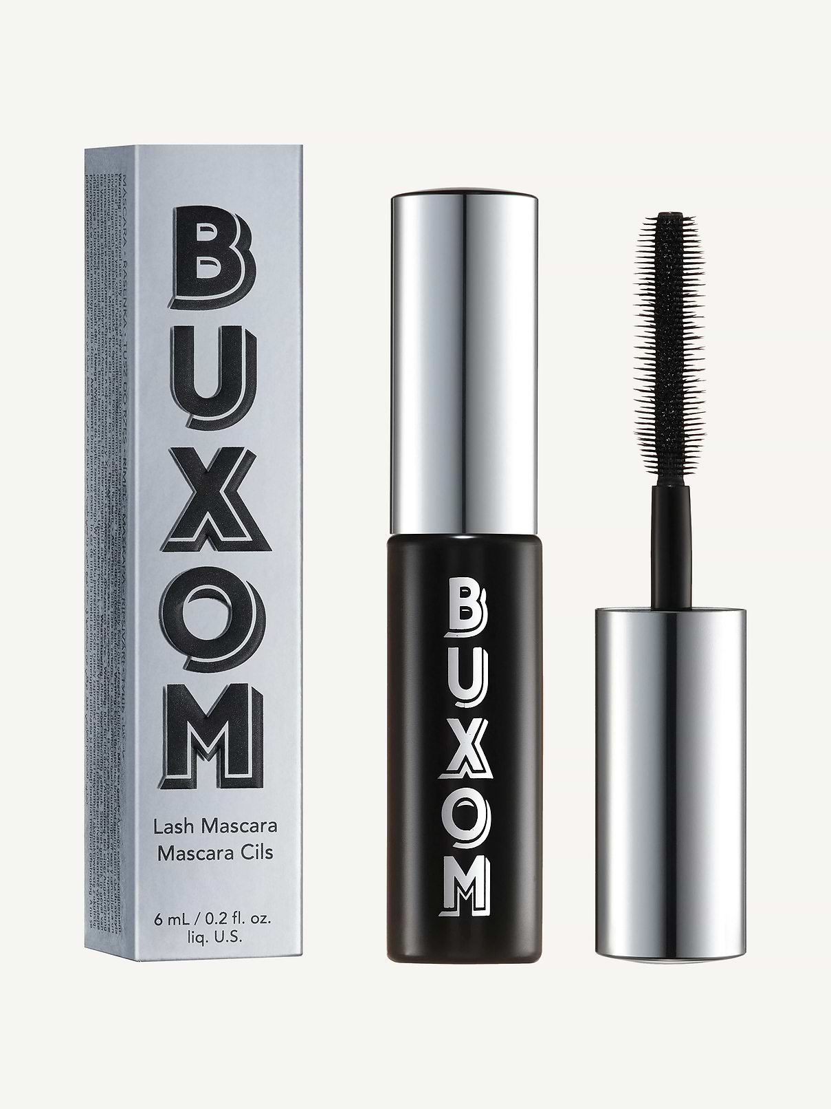 Image 1 of 5, Buxom Lash Volumizing Mascara dramatically defines, lengthens, and instantly lifts for ultra-black lashes, minus any clumps., Infused with rich black pigments, vitamins, and antioxidants to nourish, soften, and strengthen lashes for fierce, full-bodied results, Provides Dramatic Definition, Waterproof, Flake-Proof, Clump-Free, Transfer-Proof, Sweat & Humidity-Proof, Safe for Contact Lens Wearers, Ophthalmologist Tested, Product #1201654