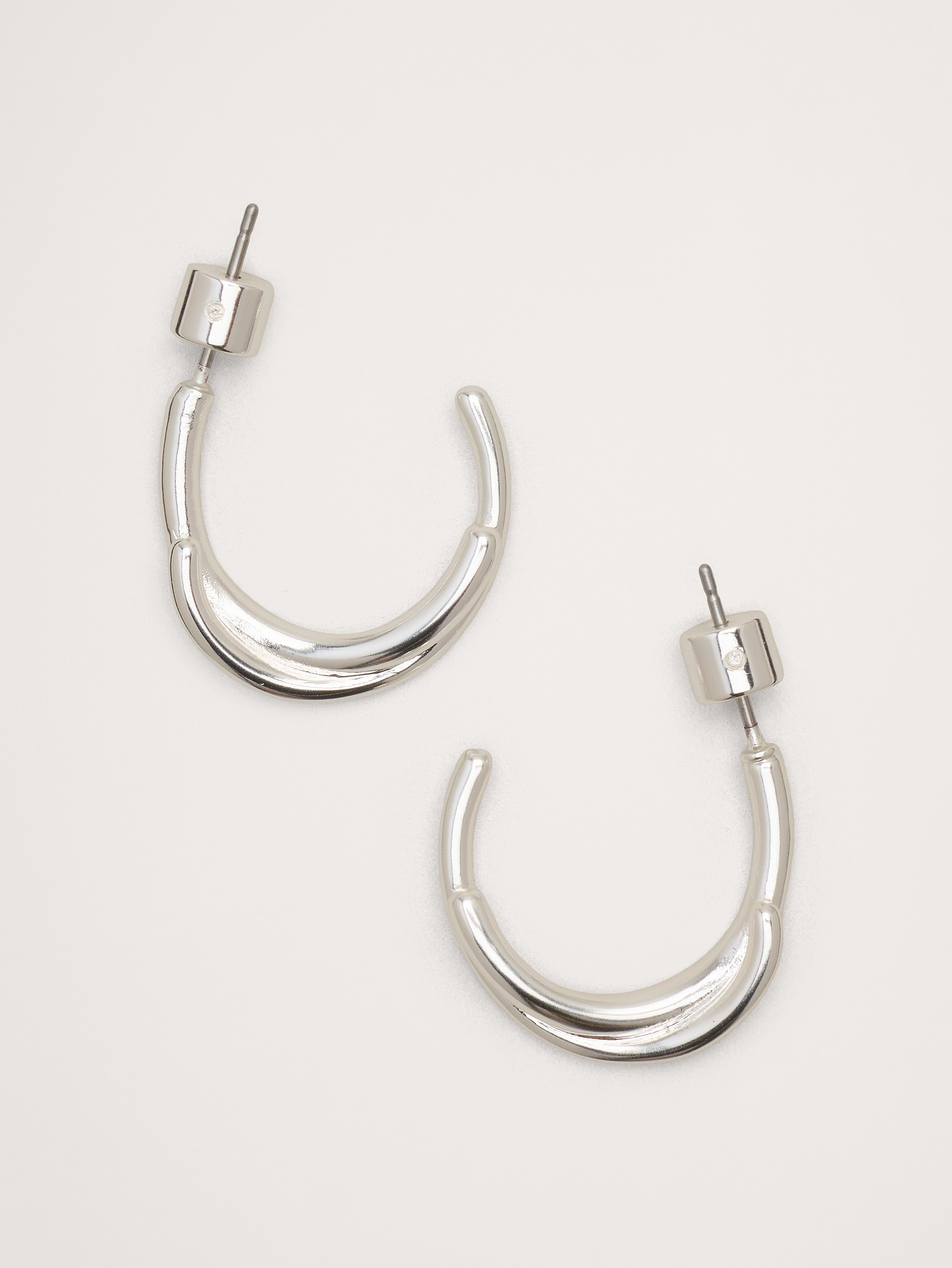 Image number 1 showing, Dashed Twist Hoop Earrings