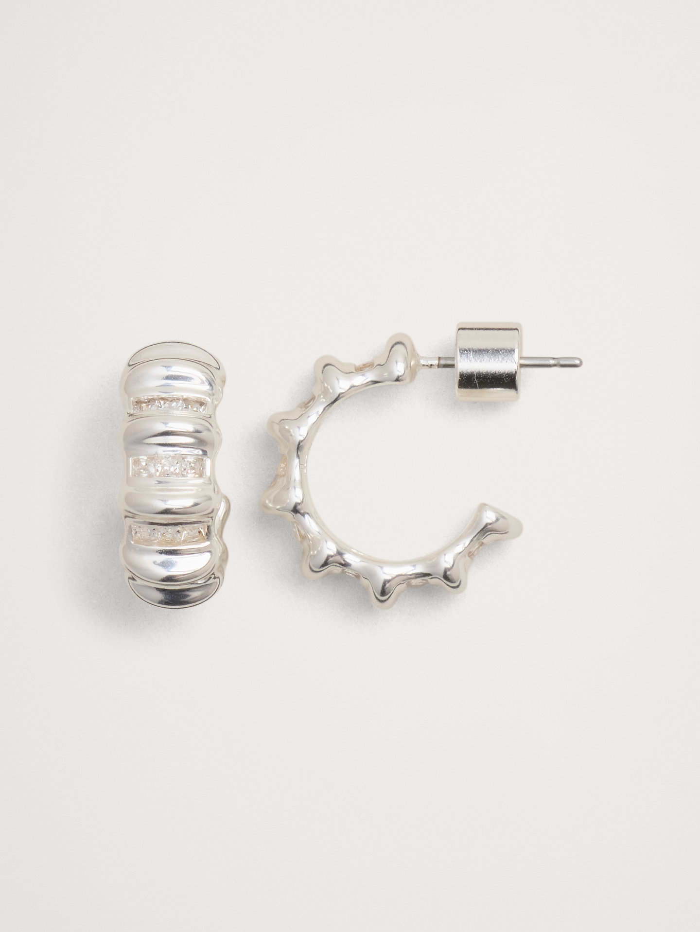 Image number 1 showing, Sculptural Hoop Earrings