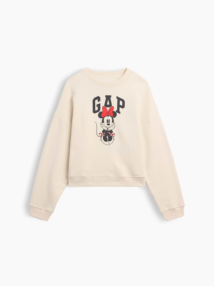 Image number 2 showing, Gap × Disney Minnie Mouse Relaxed Wedge Logo Sweatshirt