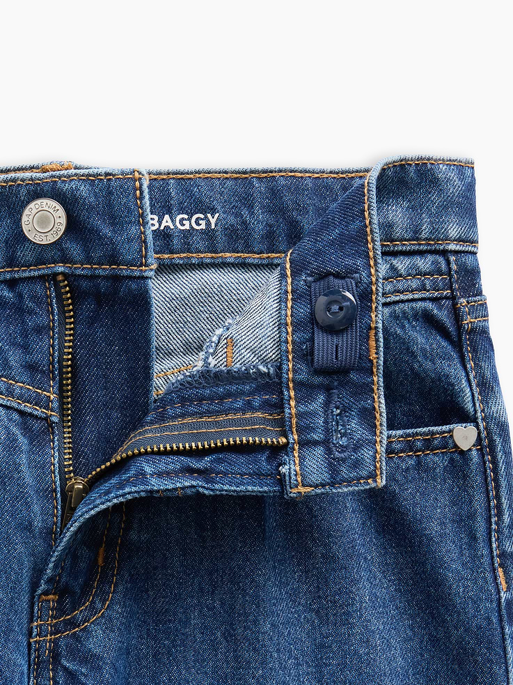 Image number 7 showing, Kids Low Rise Front Yoke Baggy Jeans