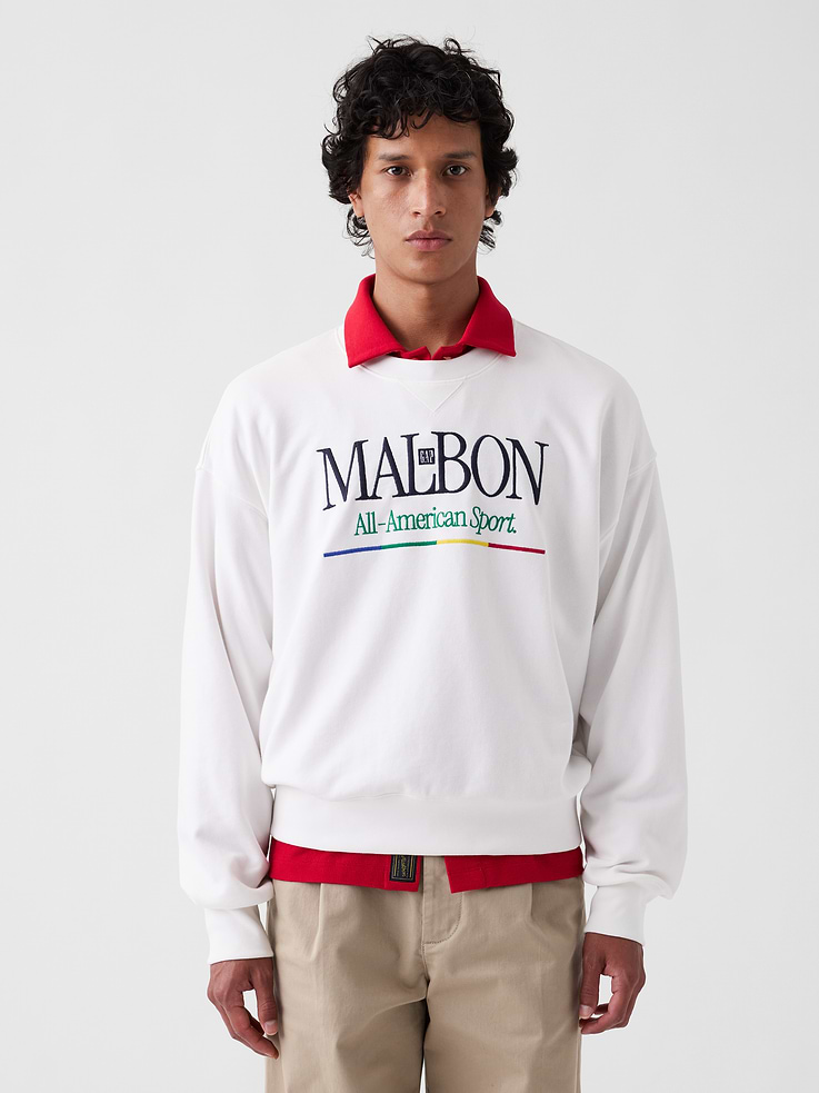 Image number 1 showing, Gap × Malbon Heavyweight Logo Sweatshirt