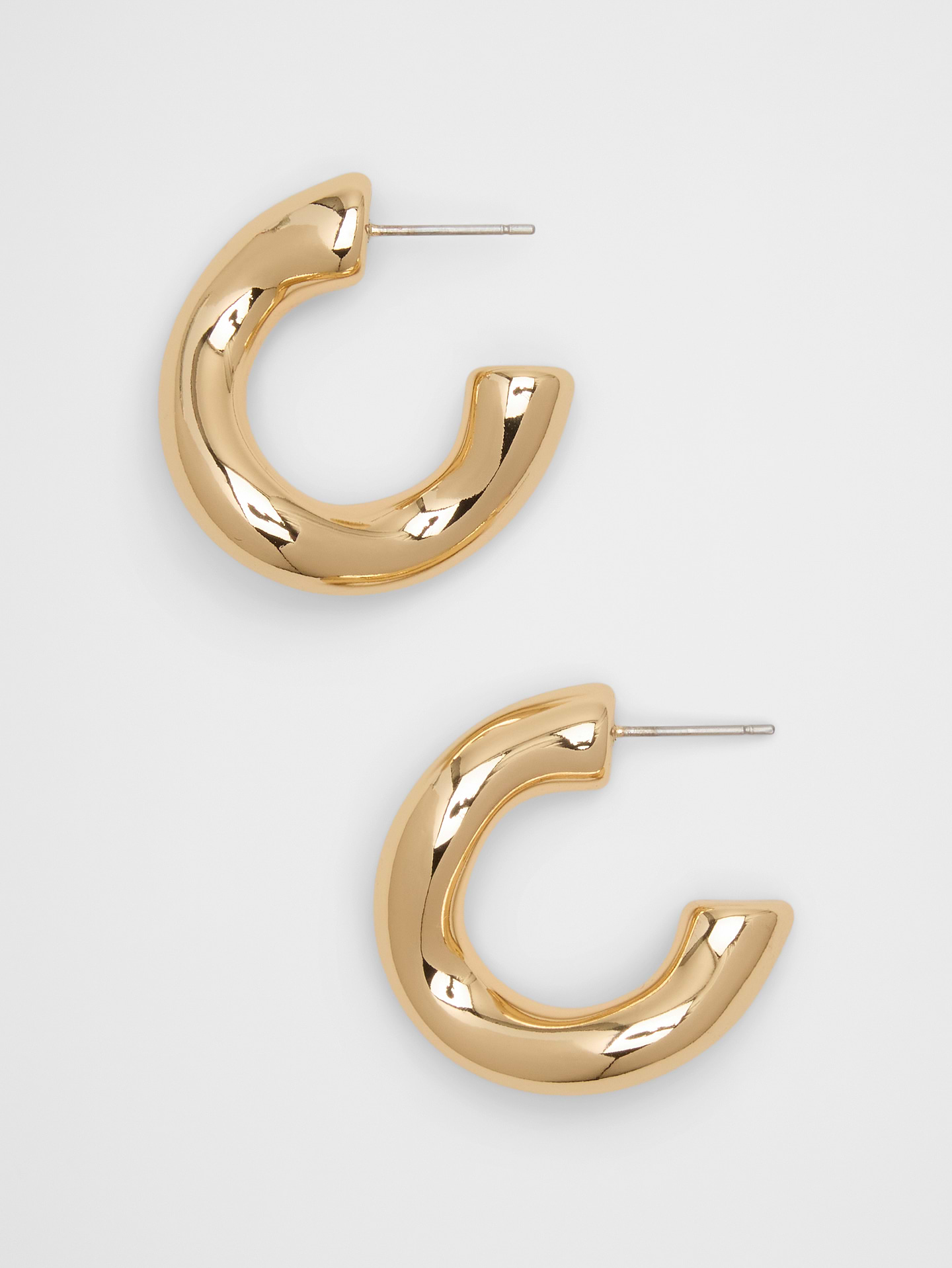 Image number 1 showing, Wavy Hoop Earrings