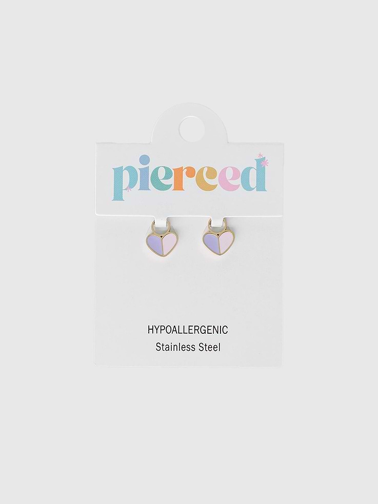 Image 1 of 1, Interchangeable charms that instantly transform your Gold Huggies into a brand-new pair of earrings., Designed for girls with sensitive ears, these high-quality charms are hypoallergenic, waterproof, and made for 24/7 wear., To be used with Gold Huggies, sold separately.