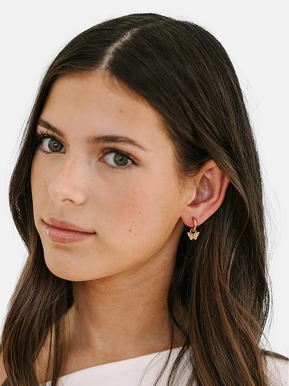 Pierced Co Classic Butterfly Charm For Huggie Earrings