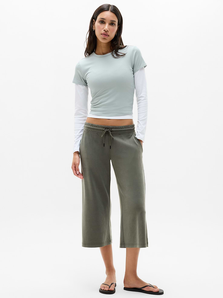 Image number 1 showing, Seasoft Wide Crop Pant
