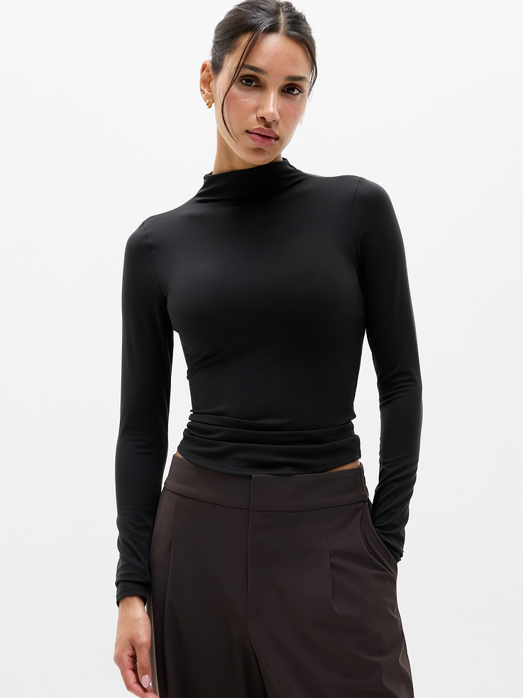 Image number 1 showing, BodyMove Mock Neck Top