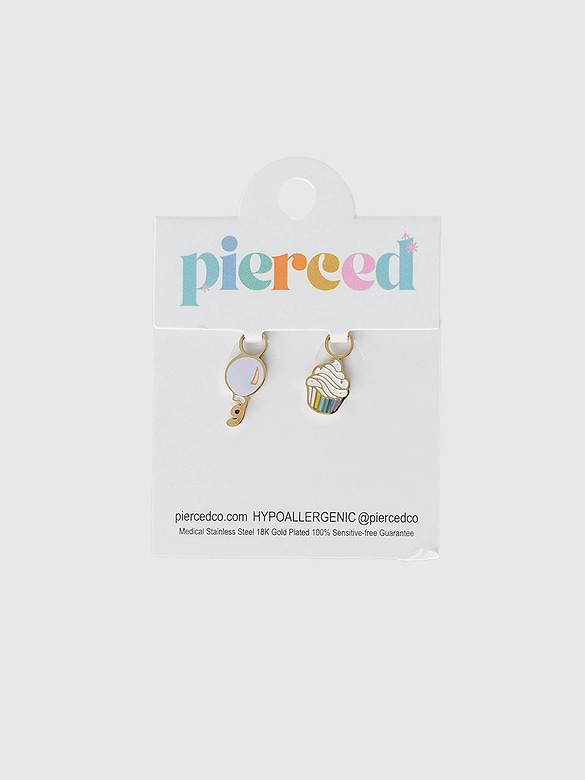 Pierced Co Birthday Party Charm For Huggie Earrings