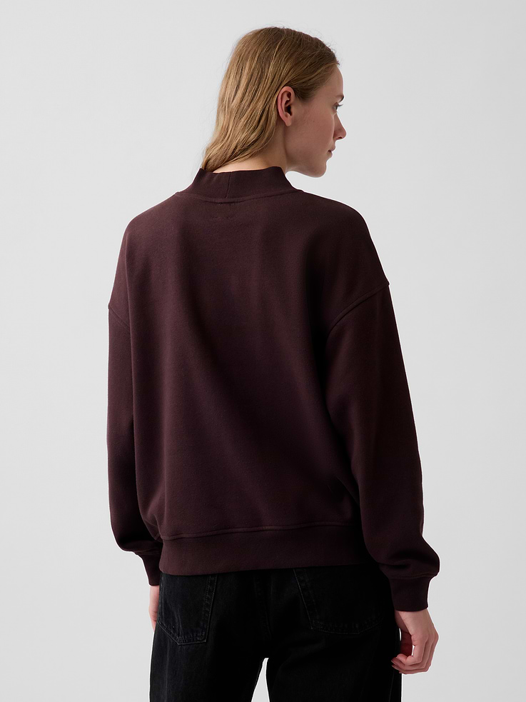 Image number 3 showing, VintageSoft Oversized Mockneck Logo Sweatshirt