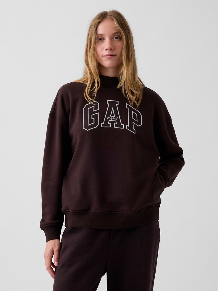 Image number 6 showing, VintageSoft Oversized Mockneck Logo Sweatshirt