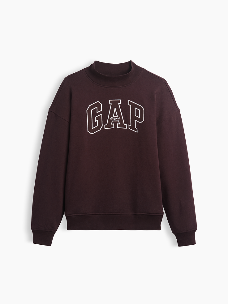 Image number 7 showing, VintageSoft Oversized Mockneck Logo Sweatshirt