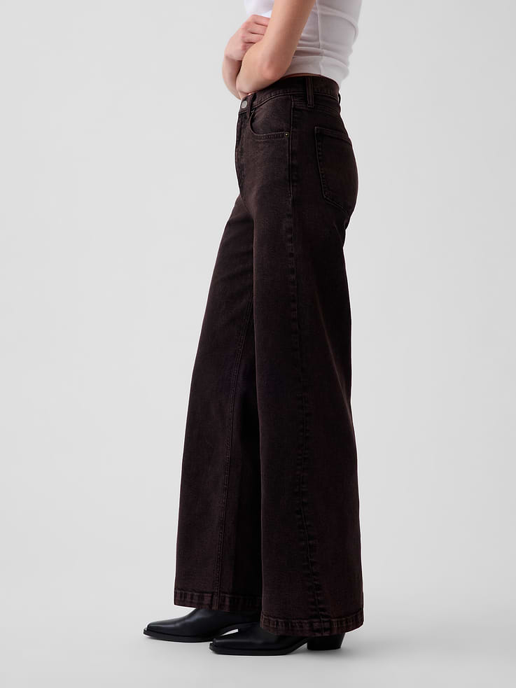 Image number 3 showing, High Rise Stride Wide-Leg Jeans