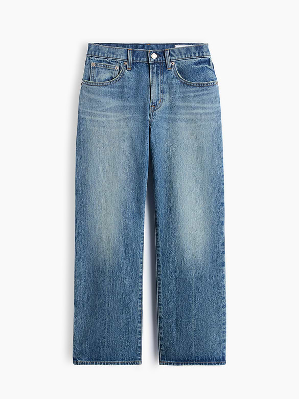 Mid Rise Flare Crop Jeans