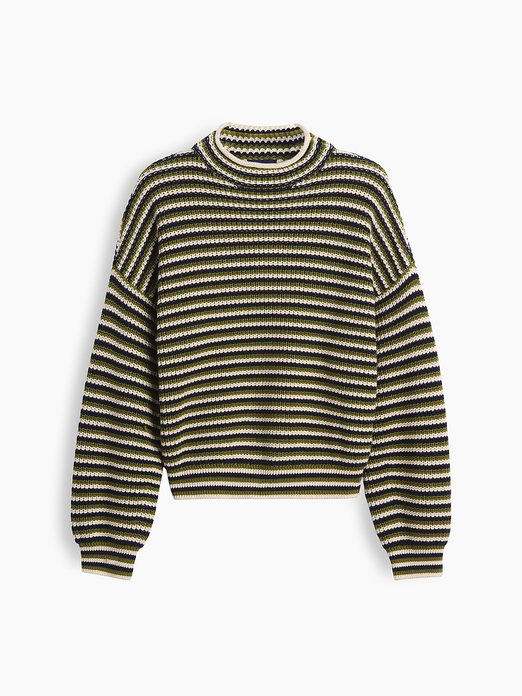 Image number 5 showing, 100% Cotton Oversized Rollneck Sweater