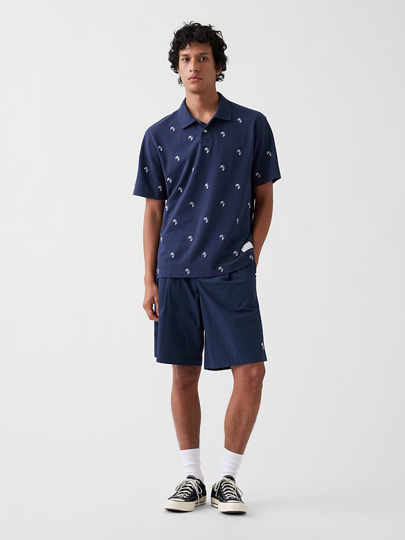 Gap × Malbon Relaxed Logo Polo Shirt