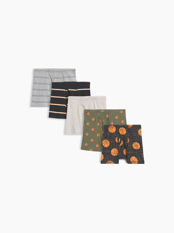 Image number 1 showing, Kids Organic Stretch Cotton Briefs (5-Pack)