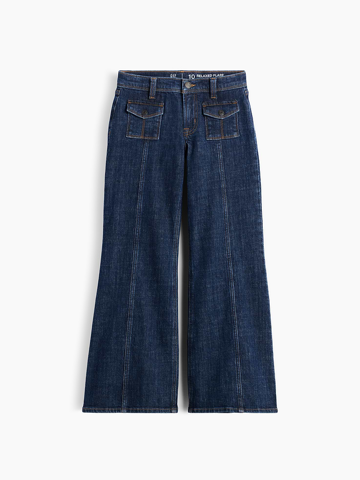 Image number 2 showing, Kids Low Rise Relaxed Flare Jeans
