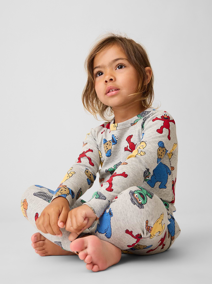 L'image numéro 2 présente Pyjama en coton biologique brossé Sesame Street pour Bébé et Tout-petit