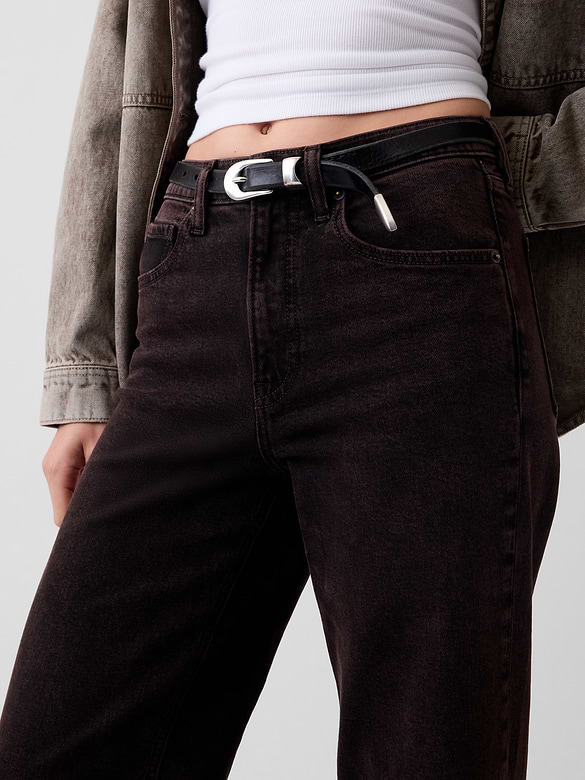 High Rise Stride Wide-Leg Jeans