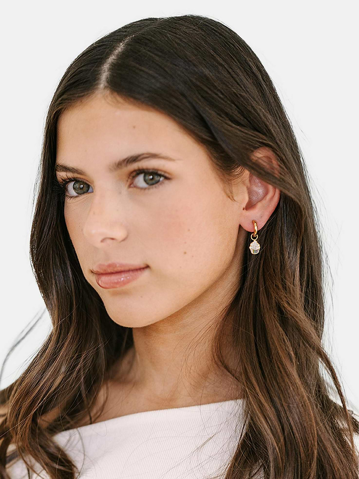 Image 3 of 3, Pierced Co Birthday Party Charm For Huggie Earrings