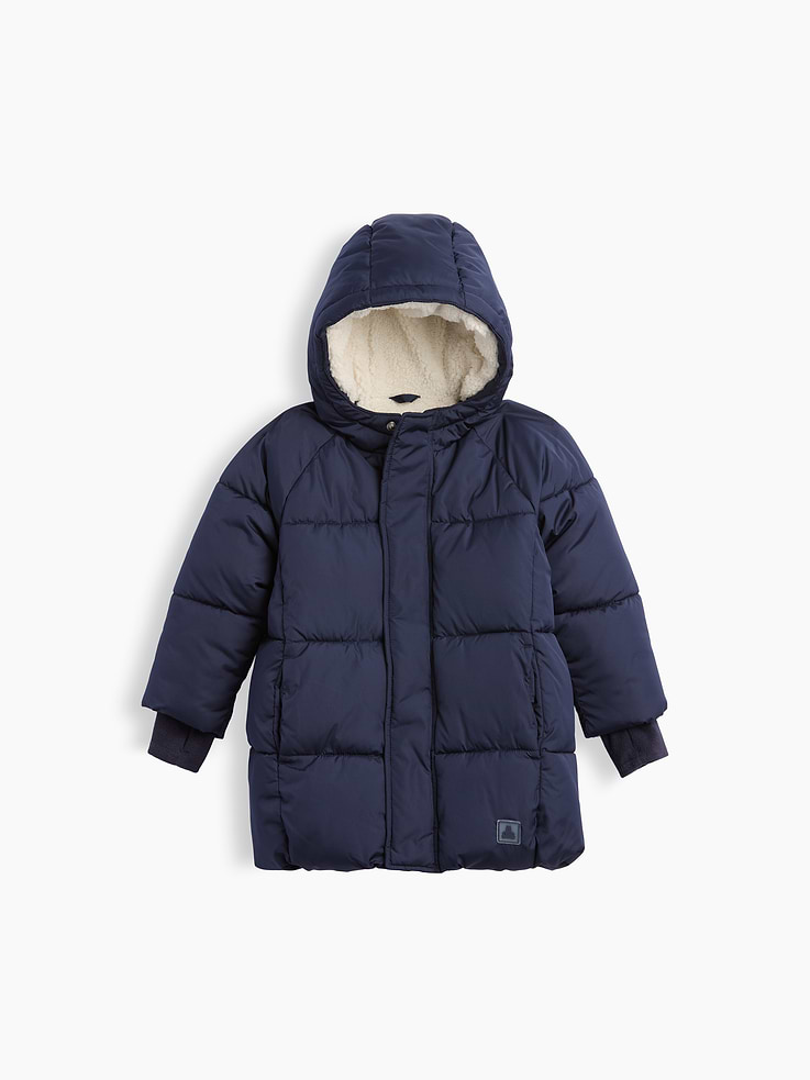 Image number 1 showing, Baby & Toddler Sherpa-Lined Heavyweight Puffer Coat