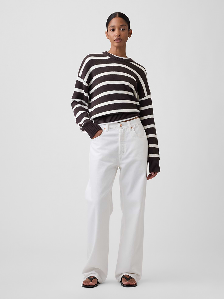 Image number 3 showing, Relaxed Stripe Crewneck Sweater