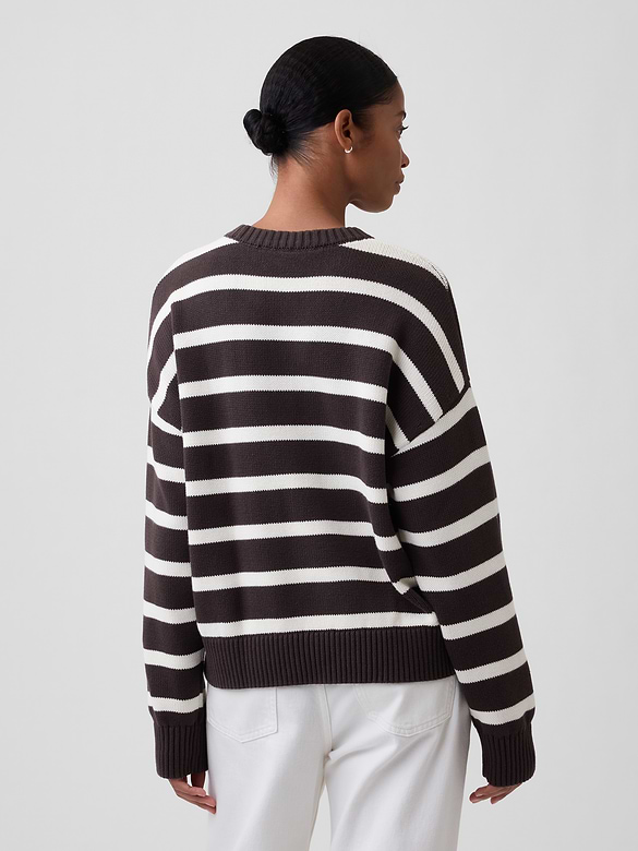 Relaxed Stripe Crewneck Sweater