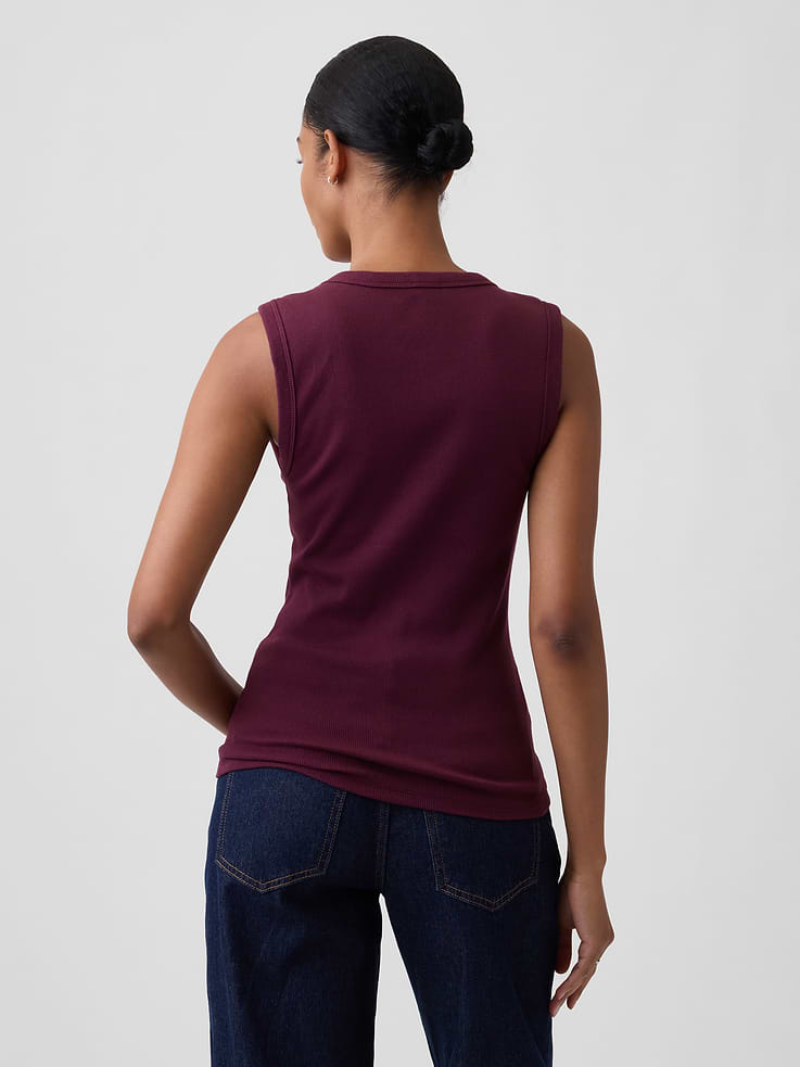Image number 2 showing, Ribbed Scoopneck Tank Top