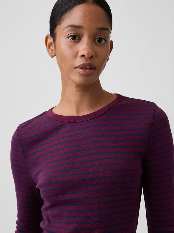 Modern Ribbed Crewneck T-Shirt