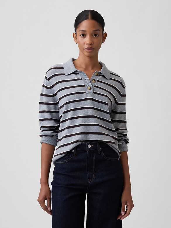 CashSoft Relaxed Sweater Polo Shirt