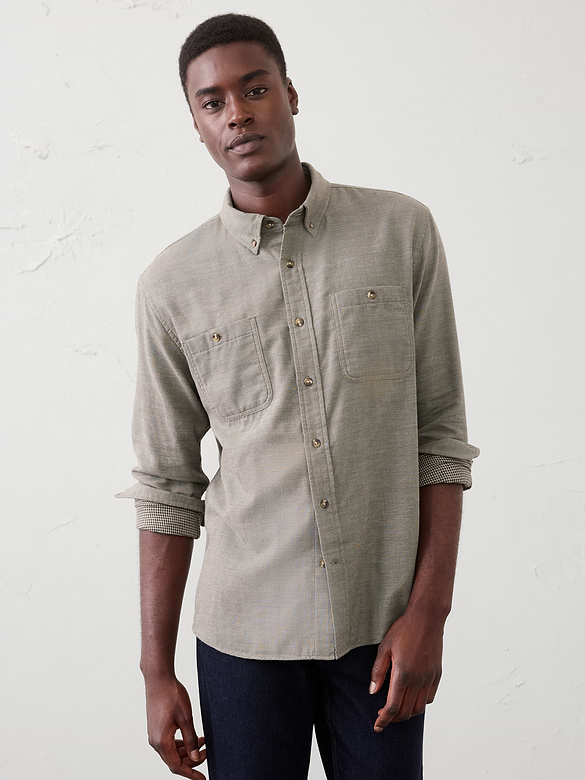 Standard-Fit Soft Double Weave Shirt