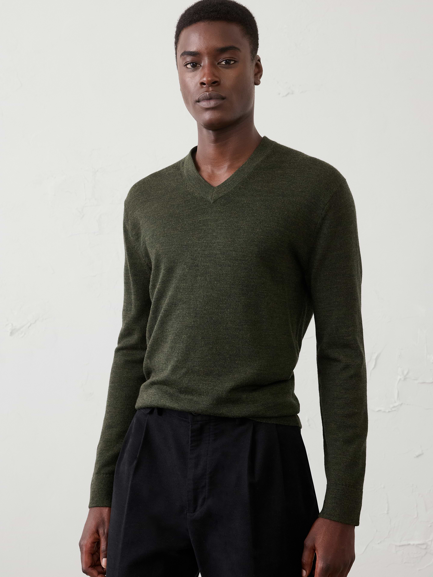 Image number 1 showing, Merino Wool V-Neck Sweater